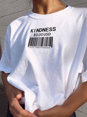 KINDNESS Graphic Tees Women Tops