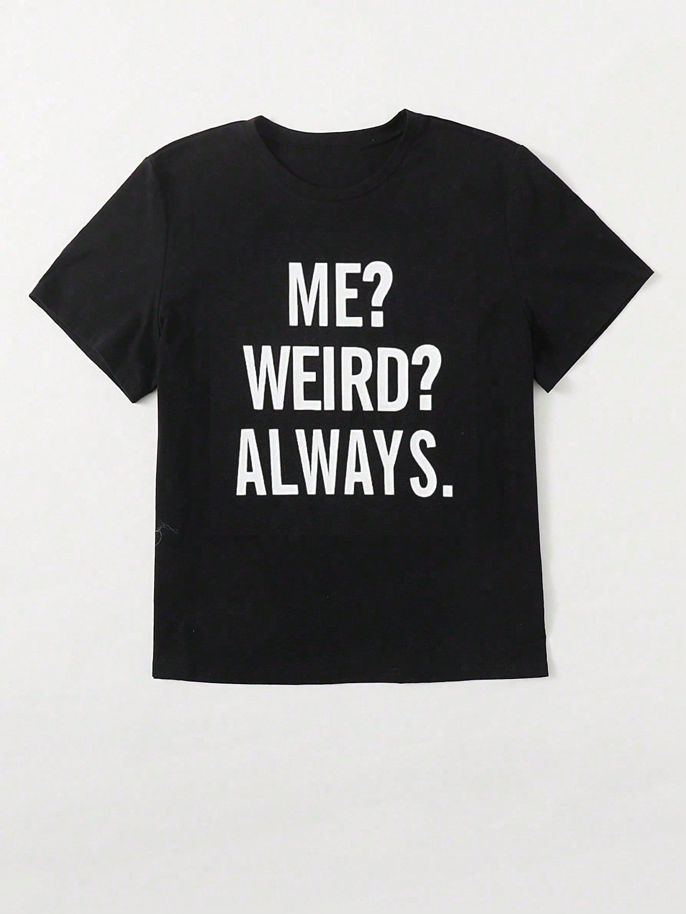 Letter Print Short Sleeve T-Shirt