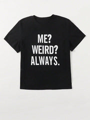 Letter Print Short Sleeve T-Shirt