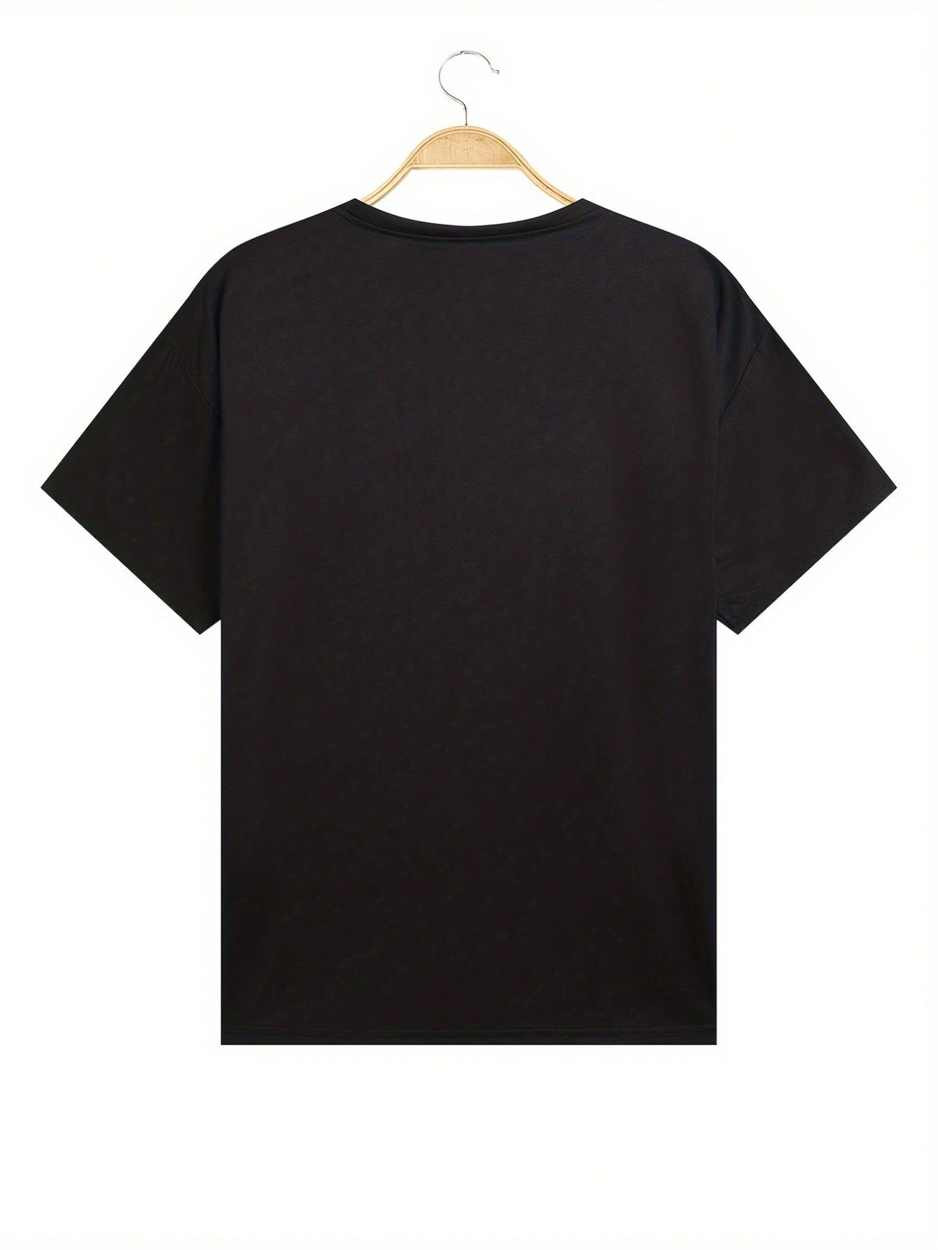 Men's Fashion Masked Person Print Round Neck Short Sleeve T-Shirt