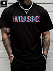 PAYEAH House Music Glitch Optical Illusion - 100% Heavy Cotton Tshirt