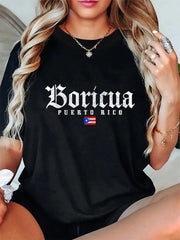 100% Cotton Puerto Rico Boricua Vintage Puerto Rican Flag Pride T-Shirt