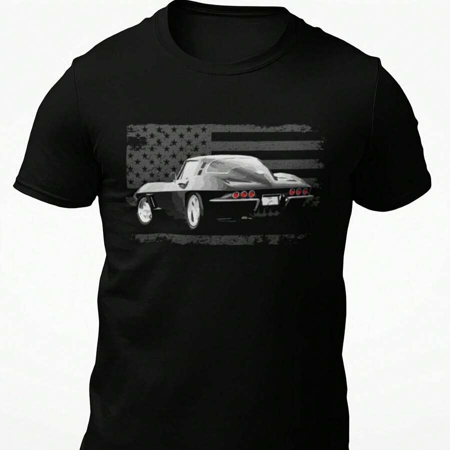 1968 Shelby Mustang Rare Classic Car Short-Sve Uni T-ShirtLeisure Digital Printed Pure Heavy Cotton T-Shirt