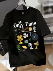 Men's Casual Graphic Print Short Sleeve T-Shirt Graphic Tees Men Y2k T-Shirt Fans