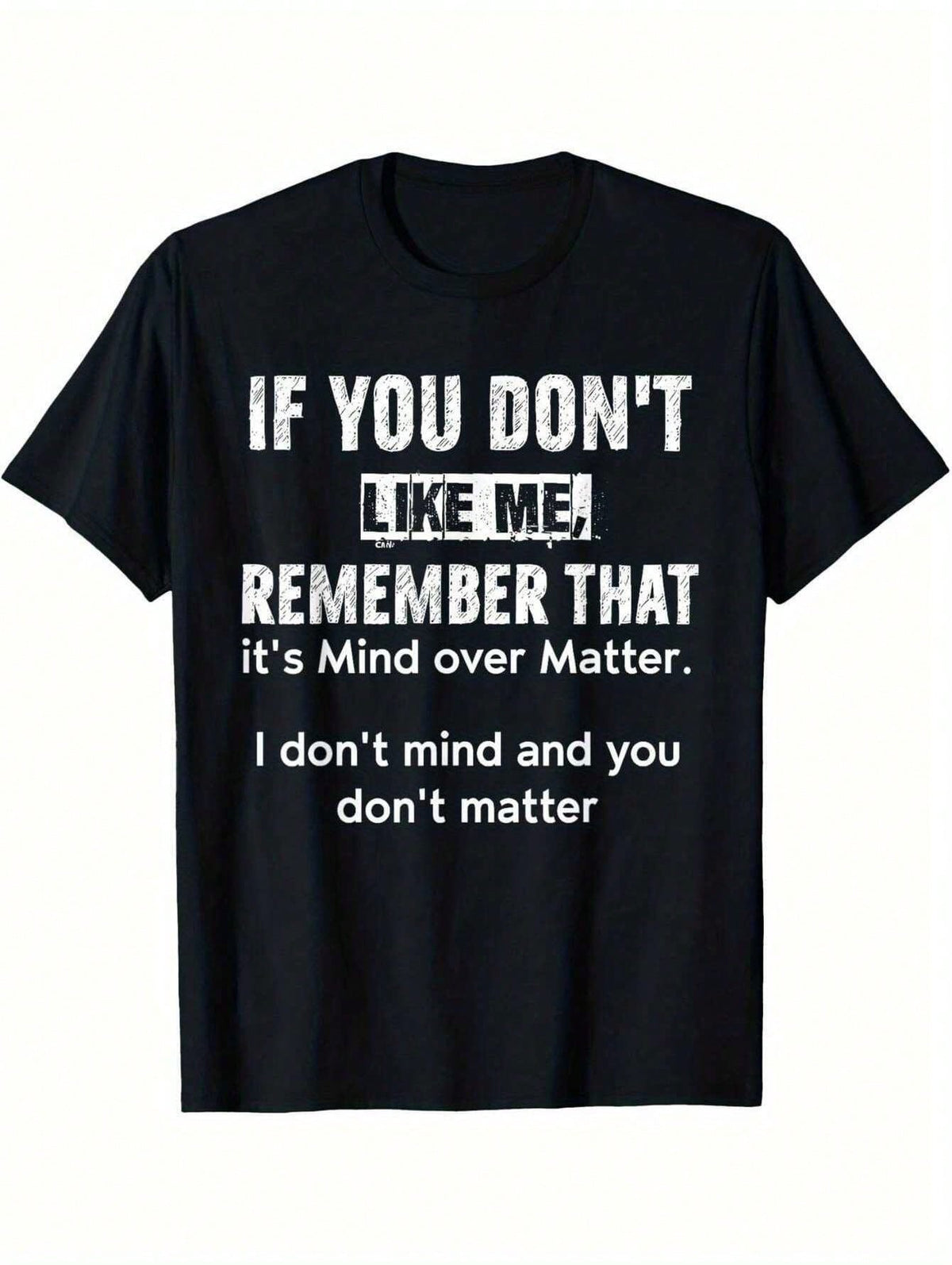 High Elasticity Cotton Men's "Mind Over Matter" Graphic T-Shirt | Loose Fit Short Sleeve Round Neck For Casual & Sports