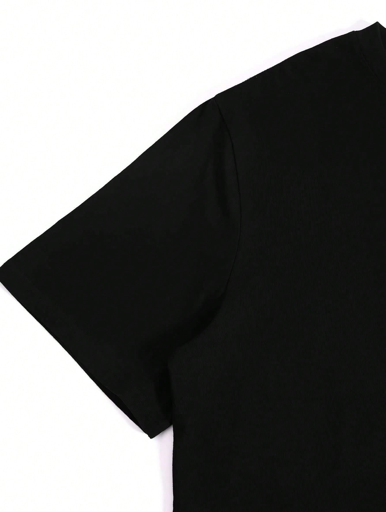 Men’s Casual T-Shirt – Minimalist Fish Hook Art Design