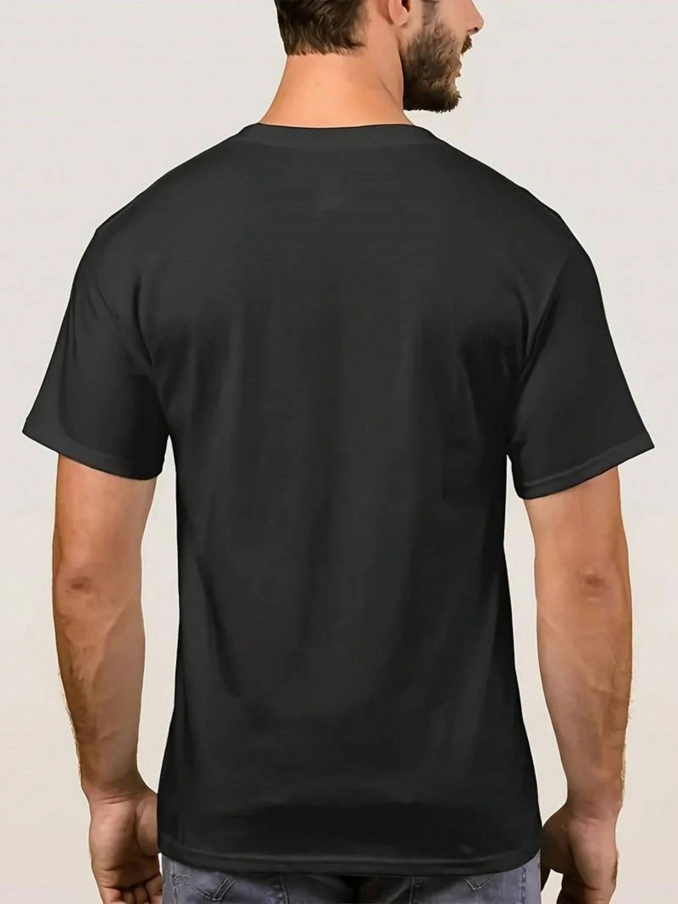 Men’s Casual T-Shirt – Minimalist Fish Hook Art Design