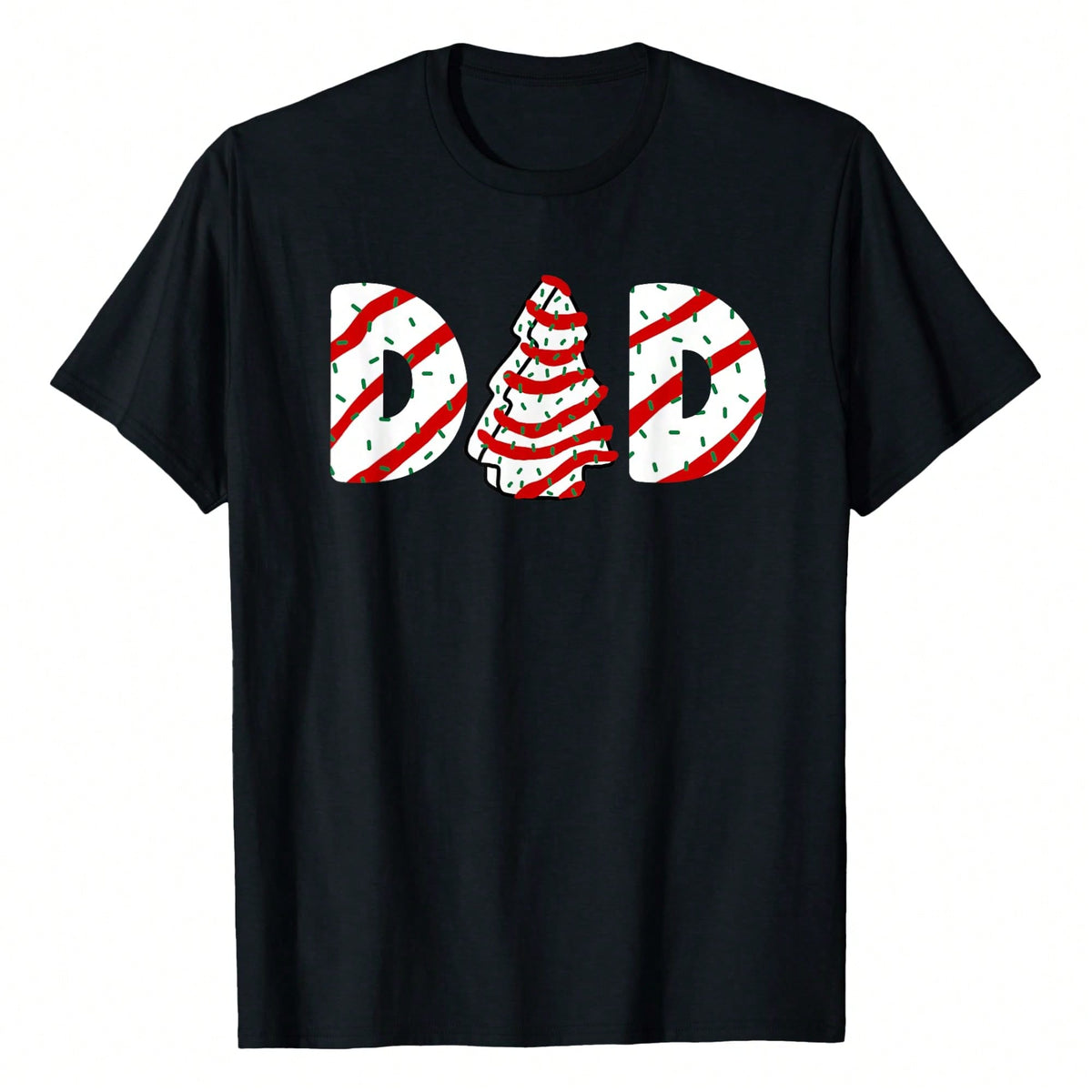 Men’s Christmas Tree Cake Matching Family Party Pajama T-Shirt