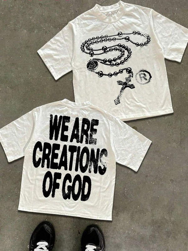 Men's Y2K Street Style Inspirational Slogan Graphic T-Shirt Casual Daily Wear Tee