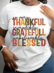 Thankful Grateful Graphic T-Shirt – Inspirational Quote Design