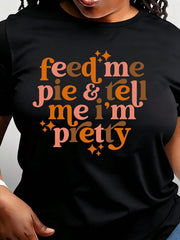 Funny Thanksgiving Graphic T-Shirt – Pumpkin Pie Design