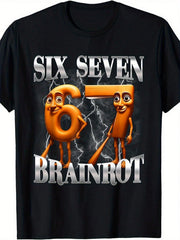 ‘67 Six Seven Italian Brainrot’ Meme T-Shirt – Funny Italian Meme Graphic Tee