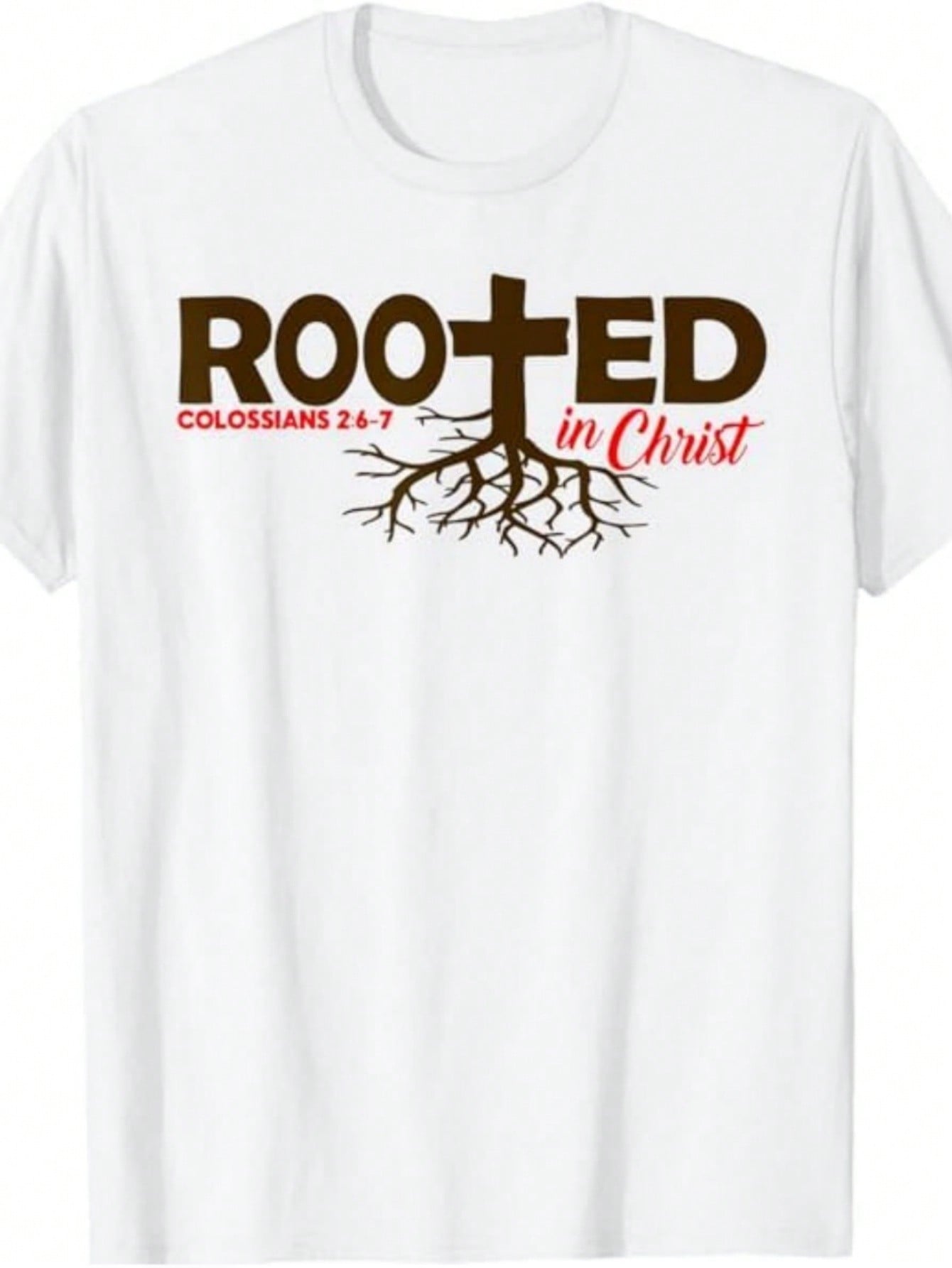 Rooted In Christ Unisex Graphic T-Shirt – Casual Retro Style, Fashionable Everyday Wear