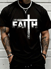 Christian Shirts-Faith & Cross Christian T-Shirts -Faith T-Shirt 100% Cotton