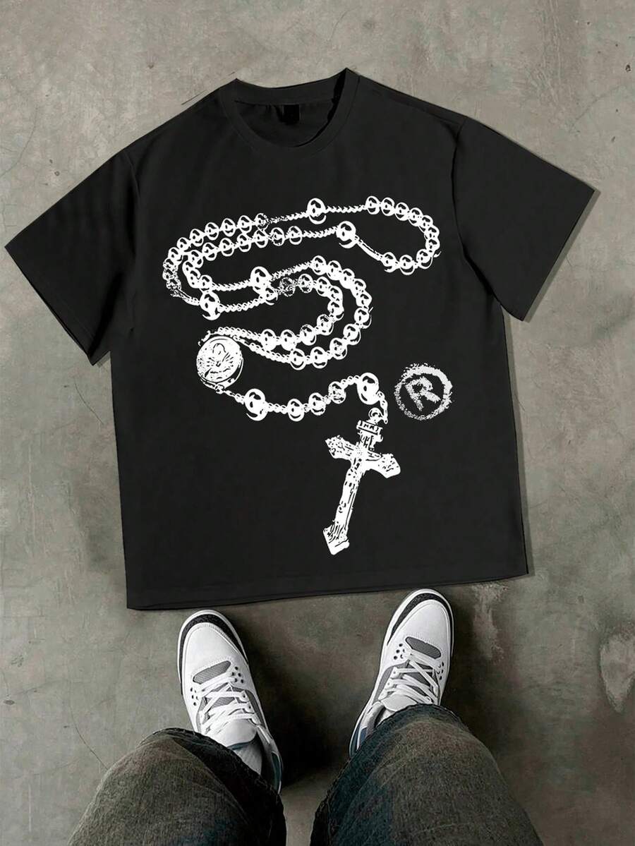 Men's Y2K Street Style Inspirational Slogan Graphic T-Shirt Casual Daily Wear Tee
