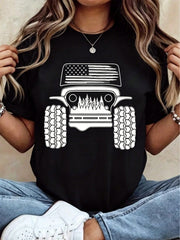 Print Shirt Plus Size Cotton T-Shirt Soft, Breathable, Comfort-Fit Crew Neck Tee, Printed Quality