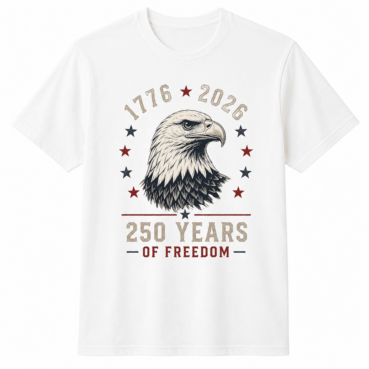 1776–2026 250 Years of Freedom Patriotic Bald Eagle T-Shirt for Men Women USA Graphic Tee