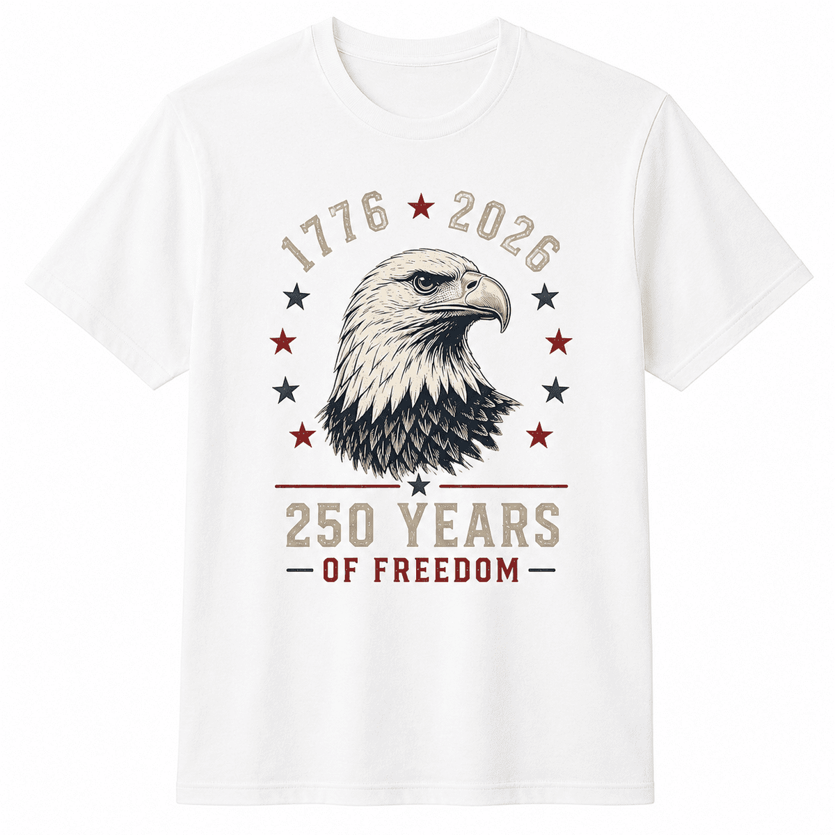 1776–2026 250 Years of Freedom Patriotic Bald Eagle T-Shirt for Men Women USA Graphic Tee