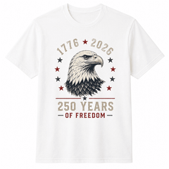 1776–2026 250 Years of Freedom Patriotic Bald Eagle T-Shirt for Men Women USA Graphic Tee