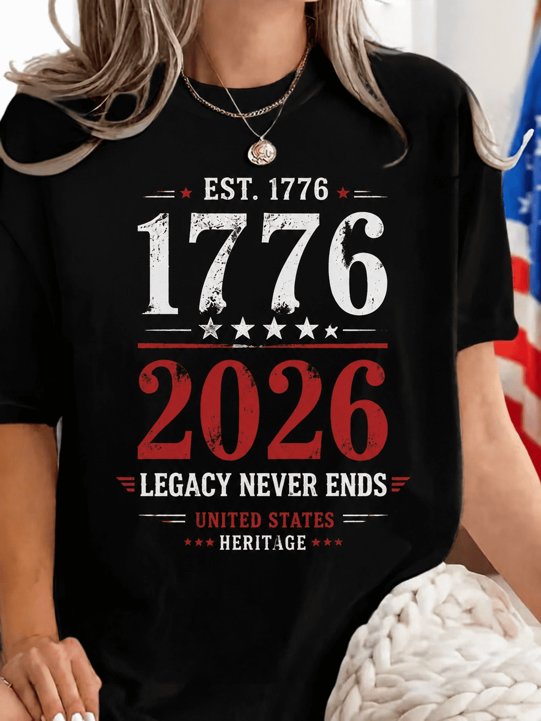 1776 American Heritage Graphic T-Shirt – Retro Patriotic USA Freedom Legacy Tee for Everyday Wear