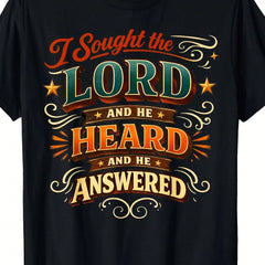 Christian Faith Graphic T-Shirt for Men and Women, Inspirational Prayer Quote Tee, Religious Scripture Inspired Casual Crew Neck Short Sleeve Shirt, Church Worship Gift, Everyday Faith Apparel
