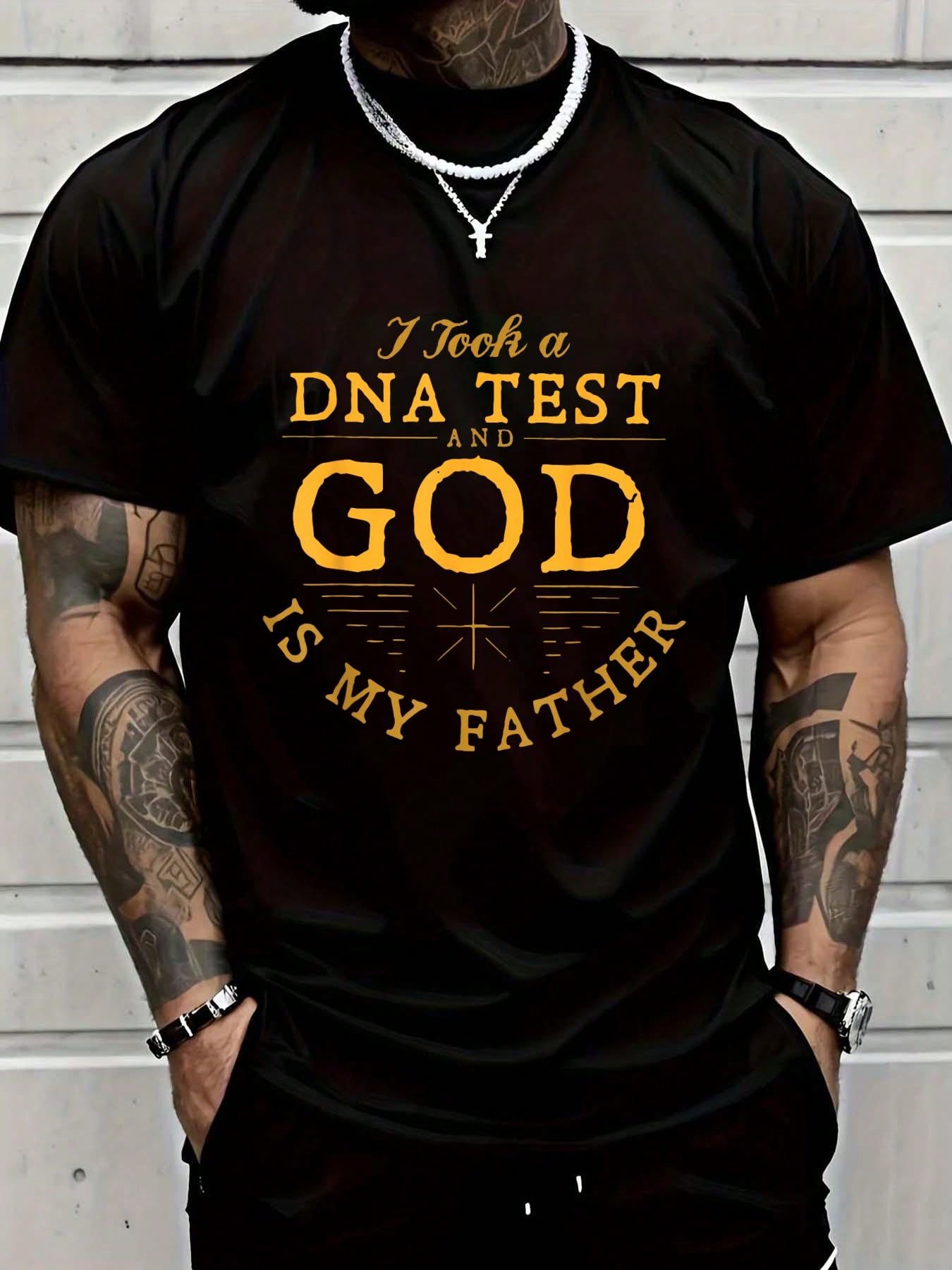Men's Christian Graphic Tee Inspirational Faith Shirt Religious Letter Print Casual Crew Neck Short Sleeve T-Shirt Gift for Christian Men