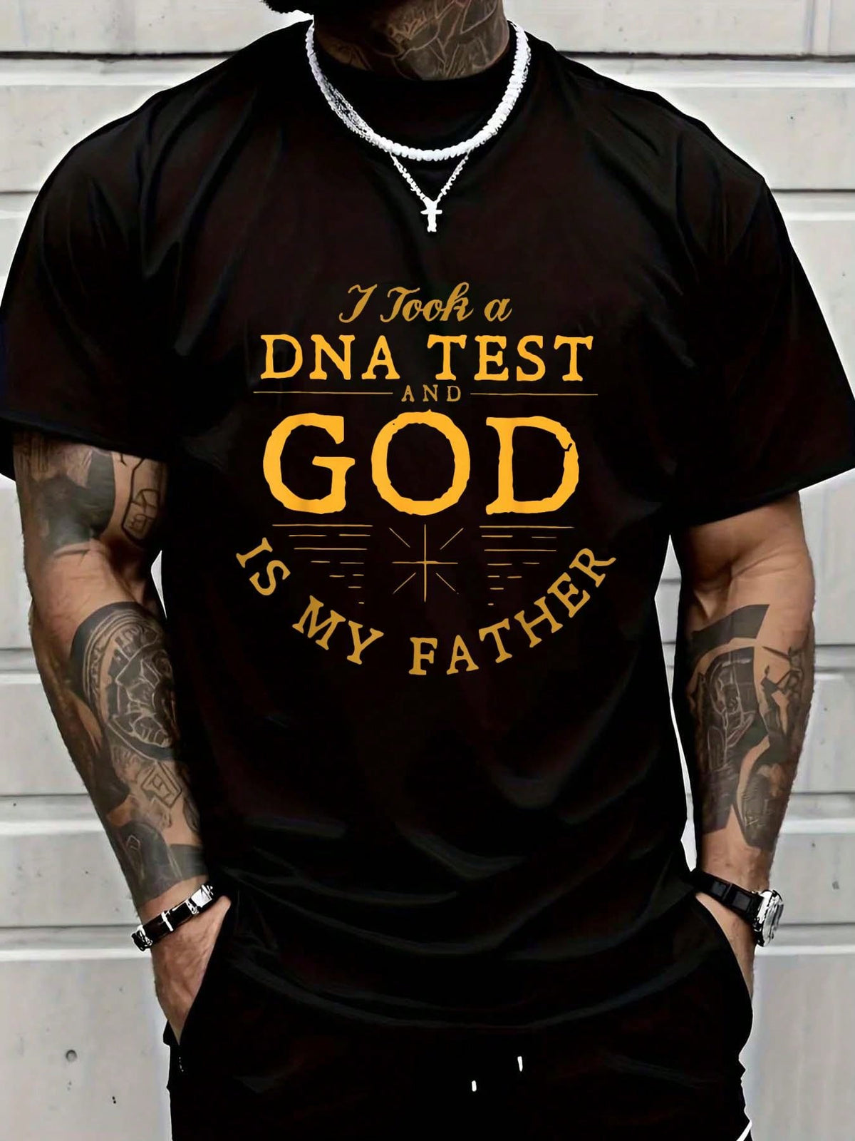 Men's Christian Graphic Tee Inspirational Faith Shirt Religious Letter Print Casual Crew Neck Short Sleeve T-Shirt Gift for Christian Men
