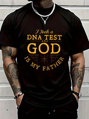Men's Christian Graphic Tee Inspirational Faith Shirt Religious Letter Print Casual Crew Neck Short Sleeve T-Shirt Gift for Christian Men