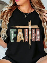 Faith Cross Bible Verse Christian Women's Shirt