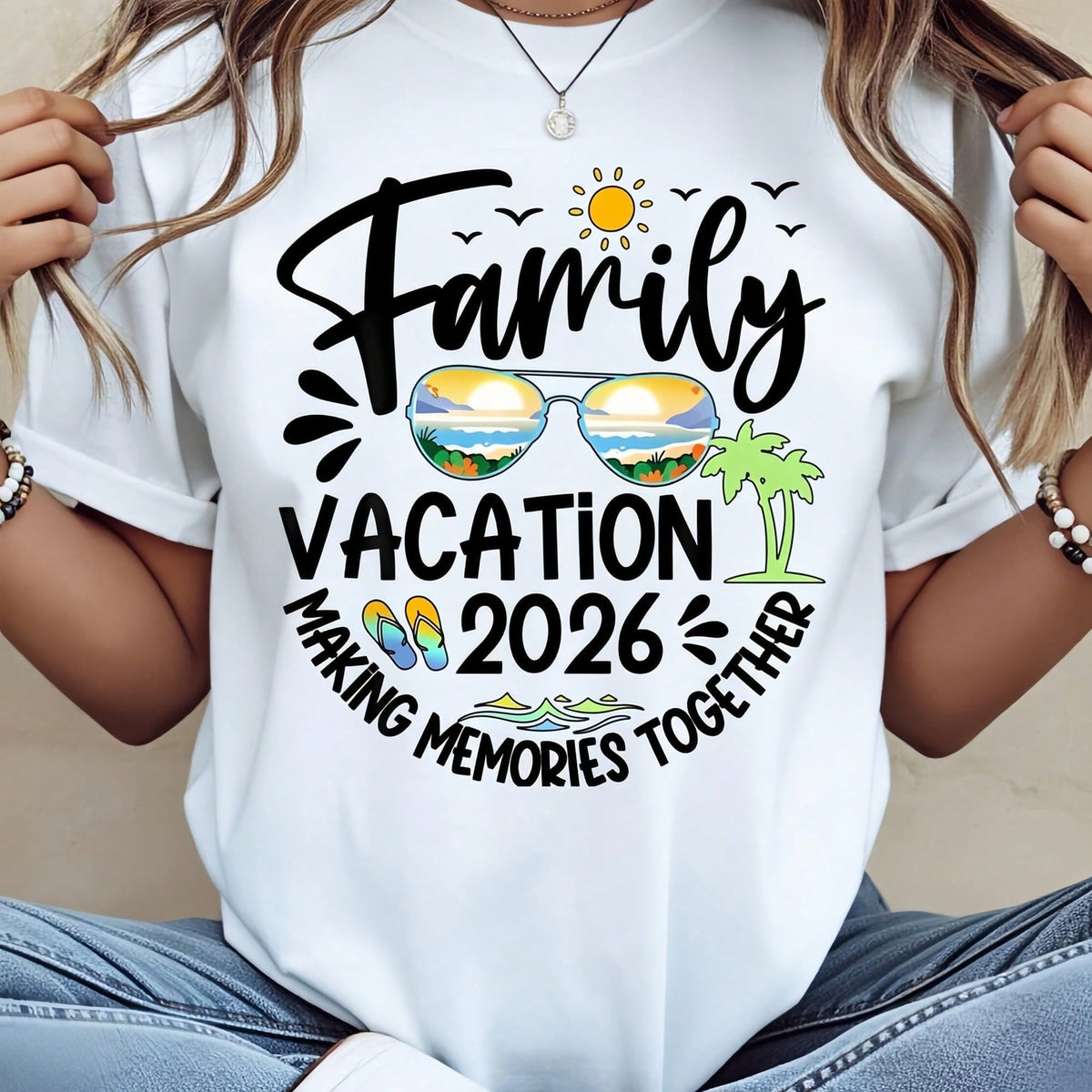 Family Vacation 2026 Making Memories Together Summer Beach TShirt For Women Men