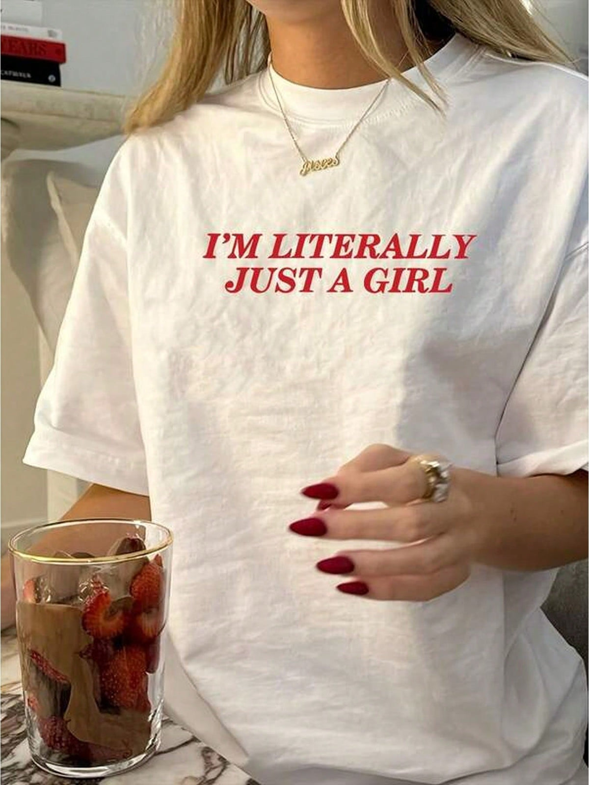 Crew Neck Retro Casual Printed-Shirt Women's Top