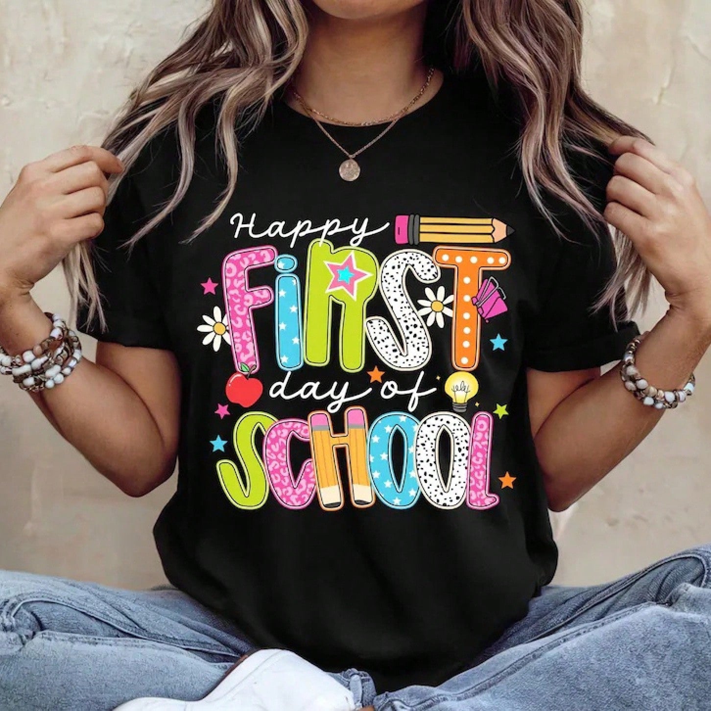 Retro First Day Of School Shirt, Teacher Gift