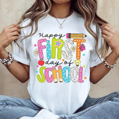 Retro First Day Of School Shirt, Teacher Gift