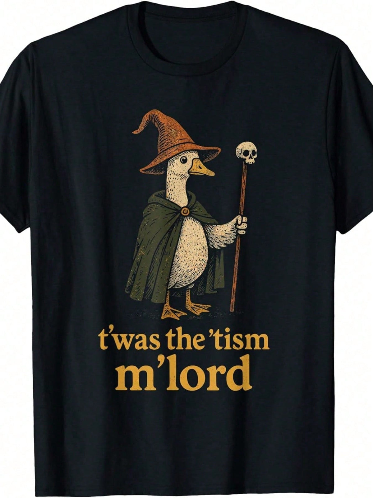 TWAS Tism Lord Silly Goose Pattern Men's And Women's Youth Adult Shirt, Fashion Boutique Shirt, Casual Wear, Printed Round Neck Shirt Plus Size S-5XL