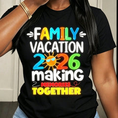 Family Vacation 2026 Making Memories Together T-Shirt Summer Travel Gift For Family Getaway Trip Outfit Matching Shirts