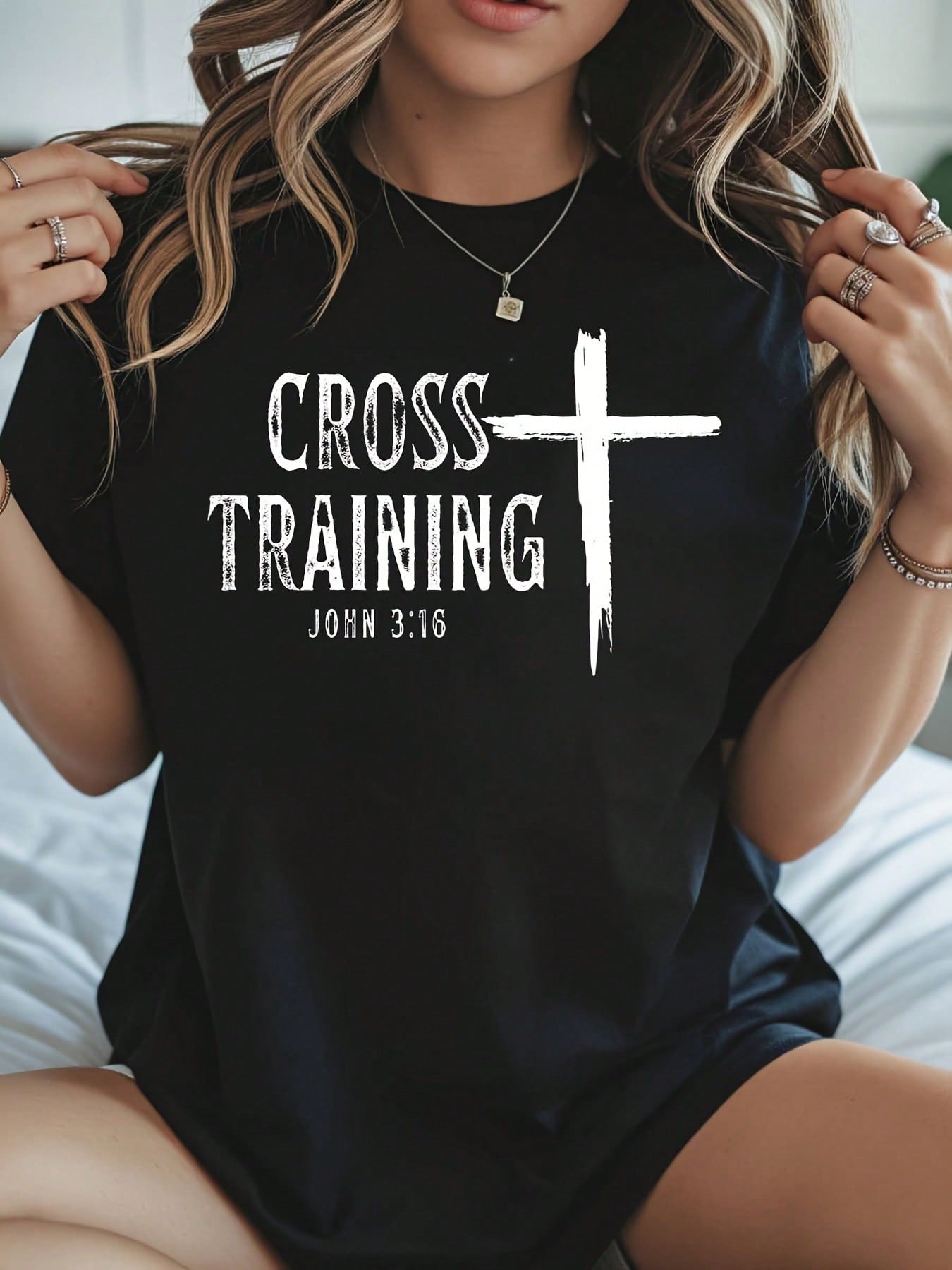 Christian Faith TShirt Cross Training John 3:16 Graphic Casual Wear