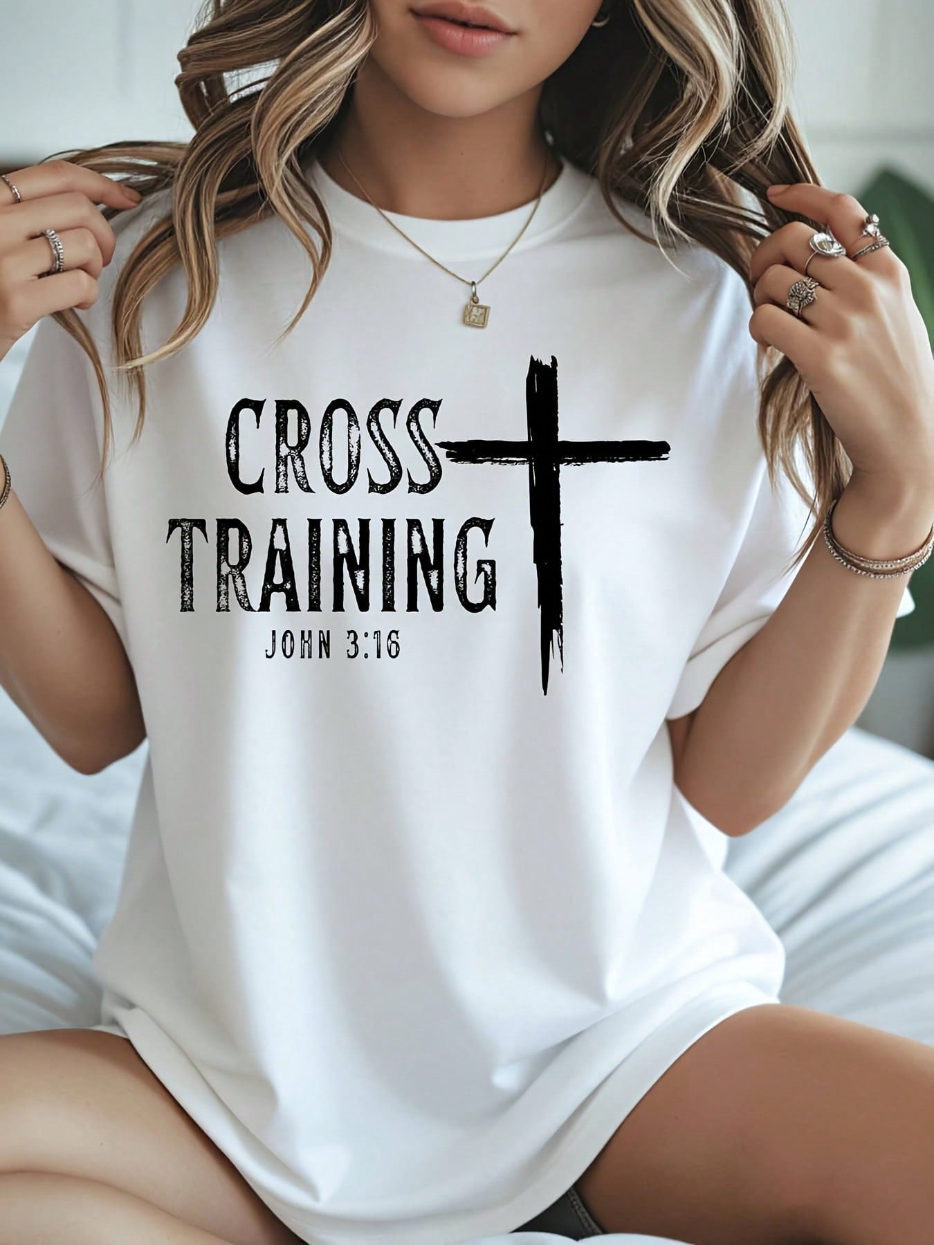 Christian Faith TShirt Cross Training John 3:16 Graphic Casual Wear