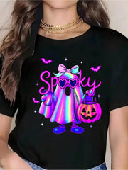 Retro Disco Spooky Funny Ghost Pumpkin Halloween TShirt