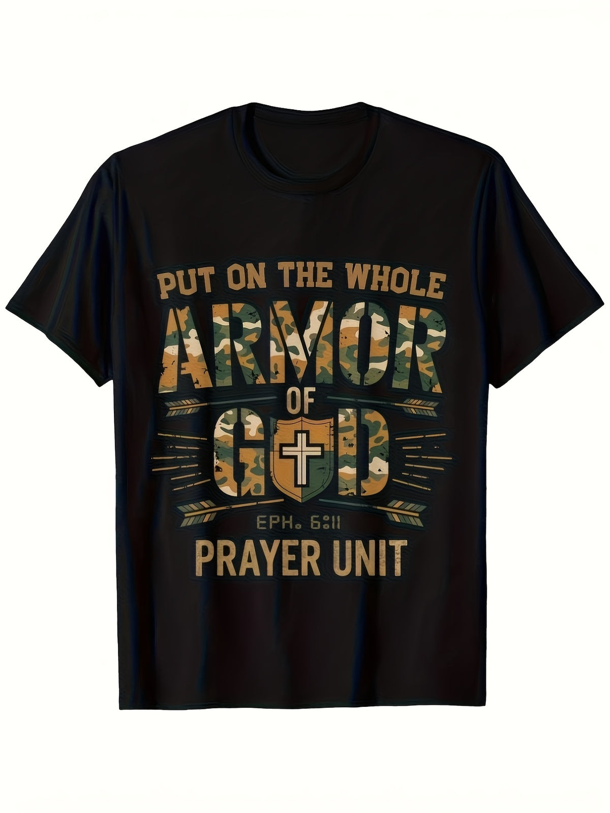 Whole Armor Of God Ephesians 6 11 Prayer Unit Christian Graphic Tee for Men Women, Bible Verse Short Sleeve T-Shirt, Casual Crew Neck Top for Church Gift