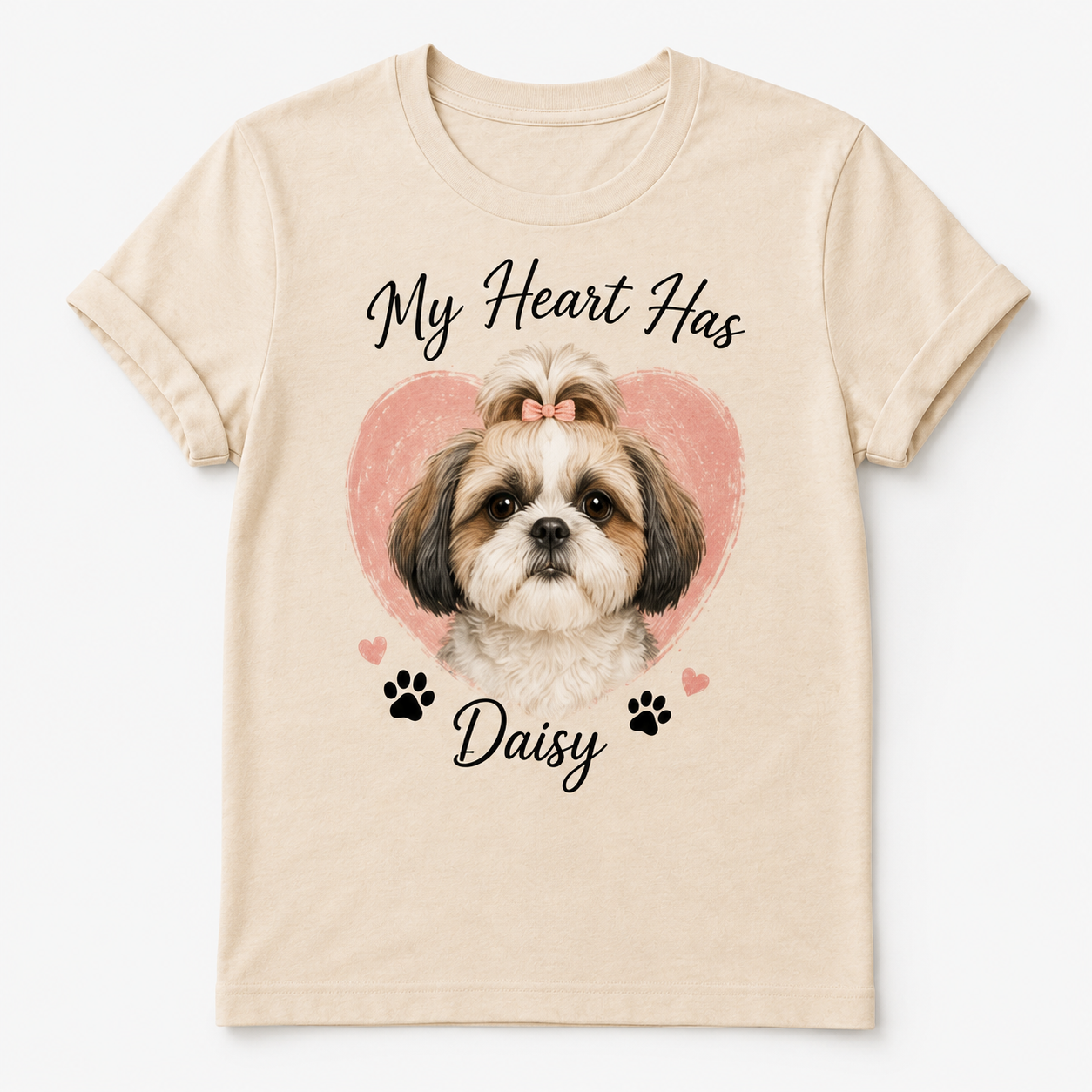 Personalized Pet T-Shirt Custom Dog Cat Photo Graphic Tee for Pet Mom and Dad