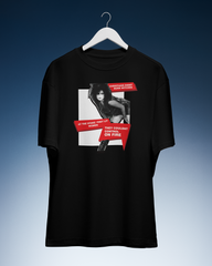 DIYANYONE Gothic Statement T-Shirt: Uncontrolled Women's Rebellion | Fishnet Goth Girl Graphic Tee | Historical Misogyny & Female Autonomy