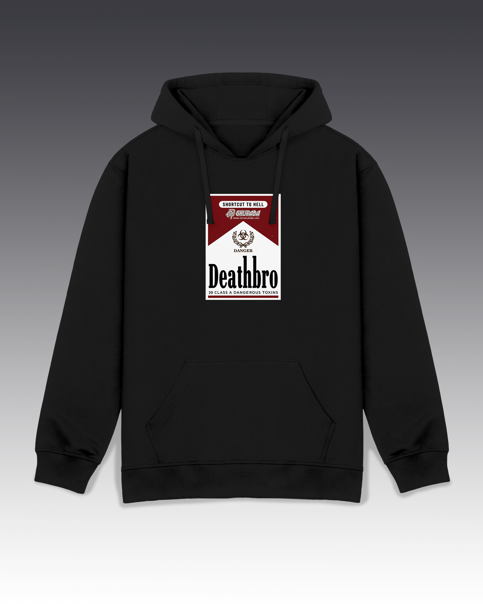 DIYANYONE Original "Deathbro" Hoodie - Heavyweight Cotton Blend Pullover, Dark Humor Pop Culture Graphic Hoodies
