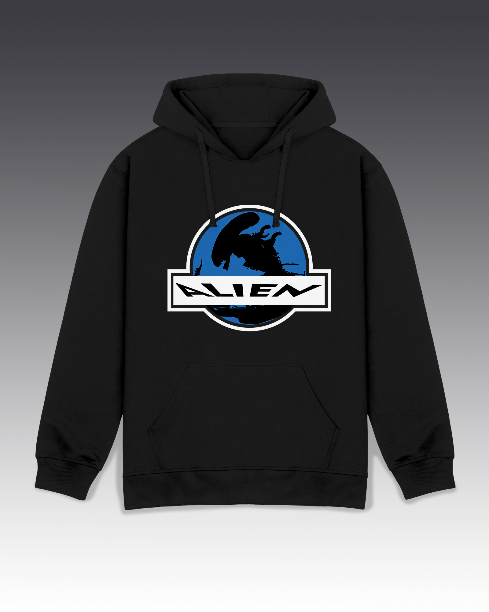 DIYANYONE Original ALIEN Sci-Fi Hoodie - Heavyweight Cotton Blend Pullover, Retro Horror Movie Graphic Hoodies