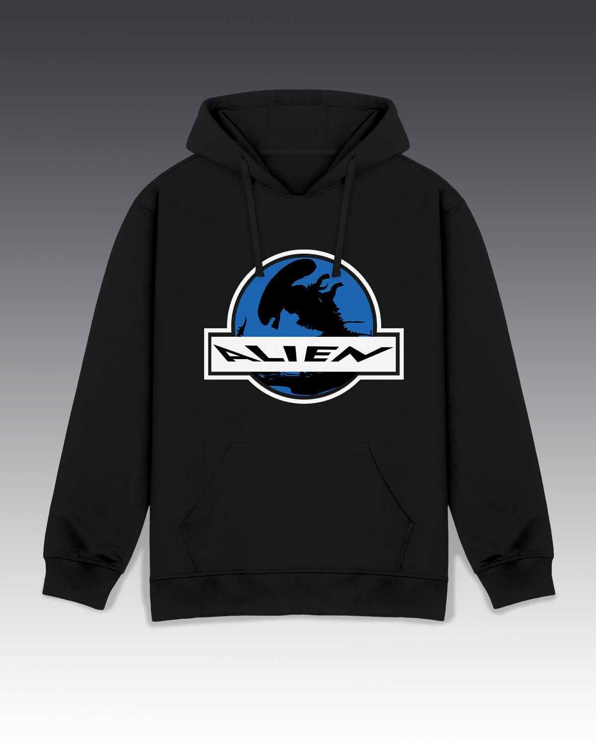 DIYANYONE Original ALIEN Sci-Fi Hoodie - Heavyweight Cotton Blend Pullover, Retro Horror Movie Graphic Hoodies