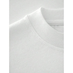 Women' Cool Bear Girl Print White TShirt Crew Neck Casual Cotton Tee