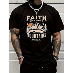 Faith Can Move Mountains Inspirational T-Shirt