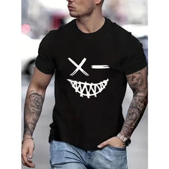 Evil Smiling Face Pattern T-shirt