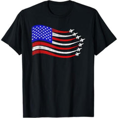 Patriotic USA Flag Waving 4th of July T-Shirt