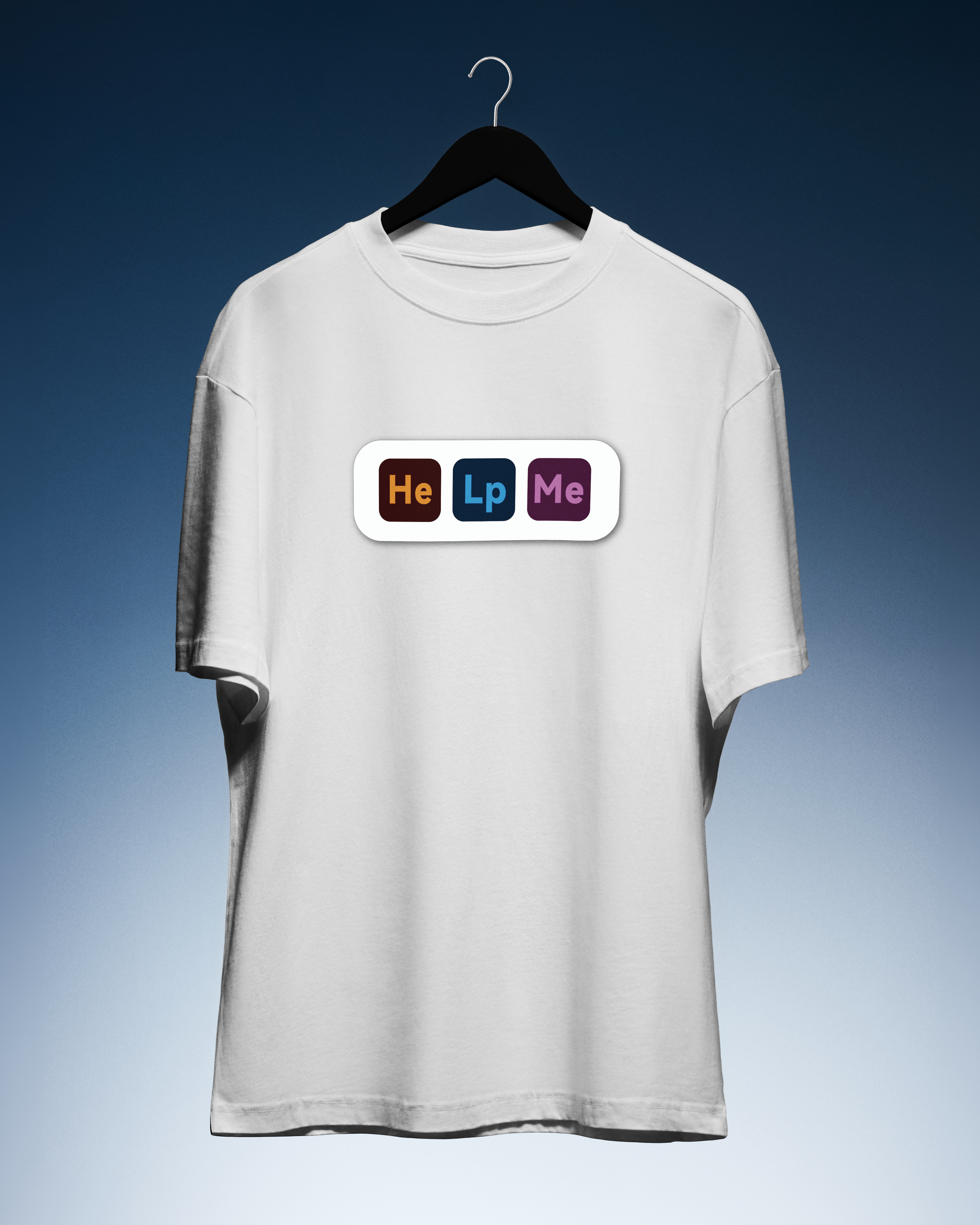 DIYANYONE Original "He Lp Me" Cotton T-Shirt - Adobe Creative Cloud Meme Tee, Designer Humor Pop Culture Style