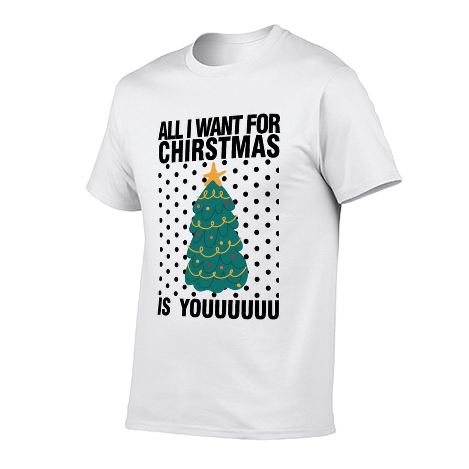 Graphic tee [all i want for Christmas is u] funny t-shirt Unisex gift idea holiday vibe black and white